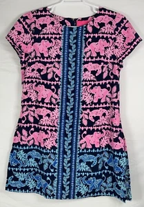 NWT Women’s Lilly Pulitzer Blanca Stretch Romper Blue Pink Perfect Pair Size 14 - Picture 1 of 8