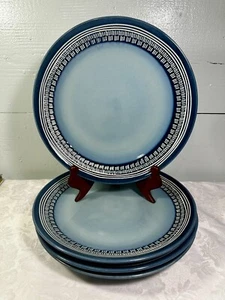 4 TEAL MEDALLION Better Homes & Gardens Dinner plates. 11". Stoneware. Oven safe - Picture 1 of 6