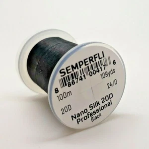 SEMPERFLI NANO SEDA 24/0 SÚPER FUERTE ULTRA FINO ARTESANÍA E HILO PARA ATAR MOSCAS - Imagen 1 de 3