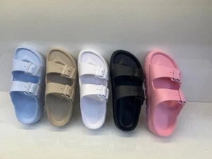 Sandalias sin cordones de verano para damas y niñas talla 3 a 8 REINO UNIDO PISCINA PLAYA OCIO DESLIZADORES - Imagen 1 de 6