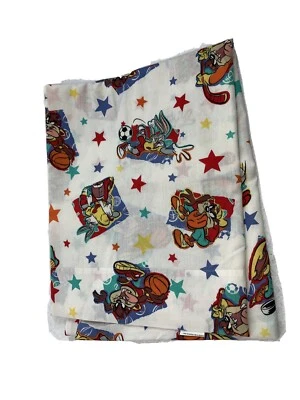 Sábana plana deportiva Looney Tunes para niños pequeños vintage 1997 Bug Bunny Daffy Taz Foto 1 de 4