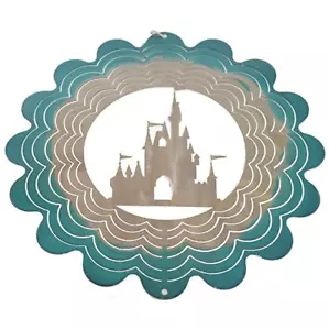 Disney EyCatcher Spinner - Flower And Garden - 8" Castle Silhouette - Picture 1 of 2