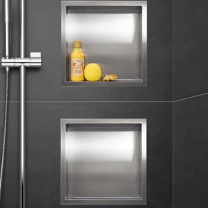 Duschnische Wandnische WALL BOX ONE 30x30x7 Silber | Duschregal Unterputz - Bild 1 von 4