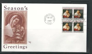 US SC # 2367 Christmas 1987 Madonna FDC. Marg Cachet - Picture 1 of 1