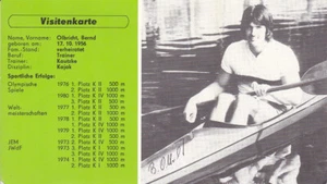 Bernd OLBRICHT - DDR, Gold Olympia 1976 Kanu, Original-Autogramm! - Bild 1 von 1