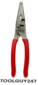 SNAP ON TOOLS USA 9" Talon Grip Long Nose Slip Joint Pliers LN47ACF RED NEW - Bild 1 von 7