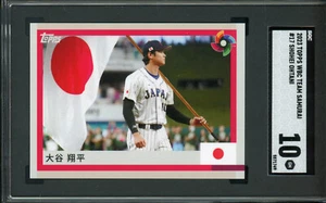 2023 Topps WBC Team Samurai Shohei Ohtani Japan Flag Kanji #17 SGC 10 GEM MINT - Picture 1 of 2