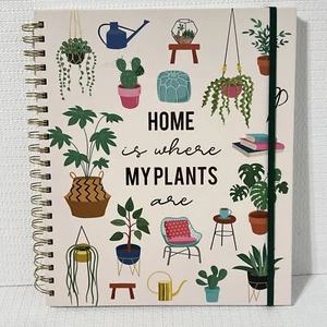 HOME is Where My PLANTS Are Tapa Dura Espiral Cuaderno Diario Forrado en Oro Rosa - Imagen 1 de 16