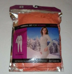 2pc Therma Tek  woman's  thermal wear base layer pant / top L XL - Picture 1 of 4