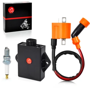 Ignition Coil CDI Spark Plug For Suzuki King Quad 300 LTF300F 4x4 99-02 LTF4WDX - Picture 1 of 11