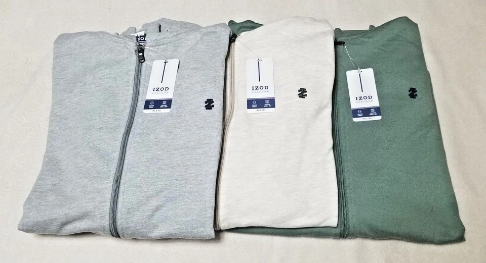 $75 NEW NWT IZOD MEN'S BIG & TALL FULL ZIP HOODIE JACKET 2X 3X 4X 2XB 3XB 4XB - Image 1 of 1