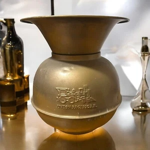 Vintage Union Pacific RR Railroad Brass Spittoon 10" Tall Embossed - Picture 1 of 9