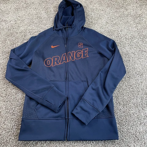 Syracuse Orange Jacket Mens Medium Blue Orange Full Zip Sweatshirt Nike Therma Cover