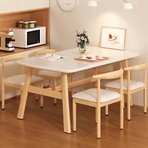 Dining Table Set, Industrial-Style Kitchen Table & Chairs W/Wood like - Picture 1 of 1