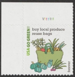 US 4524a Go Green Buy Local Produce F plate single MNH 2011 - Picture 1 of 1