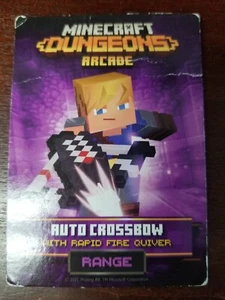 Minecraft Dungeons Arcade Cards Series 2 Auto Crossbow With Rapid Fire Quiver 21 - Picture 1 of 2