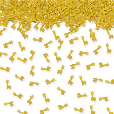 100Pcs Giraffe Confetti, Gold Glitter Giraffe Table Confetti for Baby Shower, Ju — 第 1/4 张图片