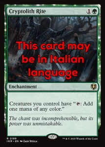 MTG CRYPTOLITH RITE FOIL EXC - RITUALE DEL CRIPTOLITO 189 - INR - MAGIC - Imagen 1 de 1