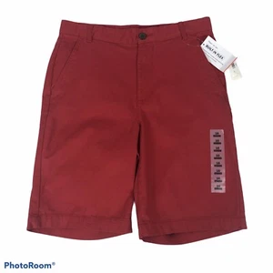 OLD NAVY Boy’s Bermuda Shorts Sz 16 Brick Color Stretch Adjustable Waistband - Picture 1 of 10