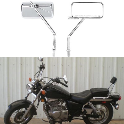 For Suzuki GZ250 GZ 250 TU250 X Pair Motorcycle Rectangle Rearview Mirrors 10mm - Image 1 of 4