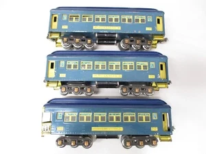 Lionel 710, 710, 712 TuTone Blue Pullmans Prewar O gauge X6286 - Picture 1 of 12
