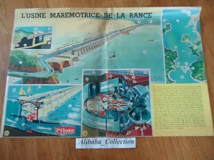 PILOTARAMA POSTER AFFICHE REVUE PILOTE ** BARRAGE RANCE USINE MAREMOTRICE ** - Imagen 1 de 1