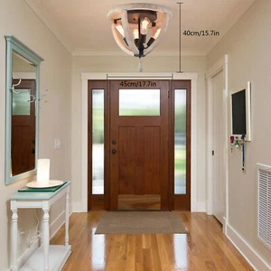 Modern Ceiling Light Rustic Wood Pendant Lamp LED Chandelier for Kitchen USA - Picture 1 of 12