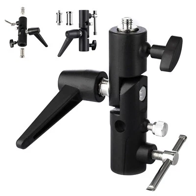 H-Type Camera Flash Bracket Umbrella Softbox Tripod Mount Light Stand Adapter - Image 1 of 4
