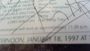 Autograph, Thomas Hampson, American Baritone, I Puritani, 1997, New York - Picture 1 of 3