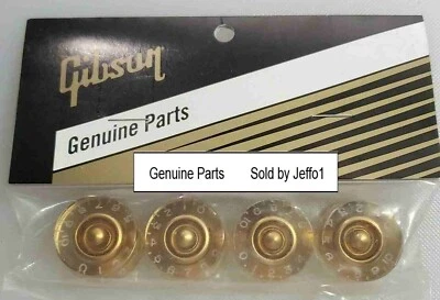Juego de perillas de velocidad GIBSON® Gold genuinas Les Paul *ENVÍO GRATUITO* Foto 1 de 4