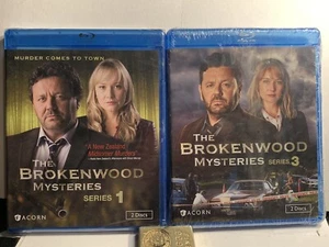 2 NEW “The Brokenwood Mysteries” Series 1 & 3 Blu-ray Discs 2015, 2-Disc Set Lot - Picture 1 of 2