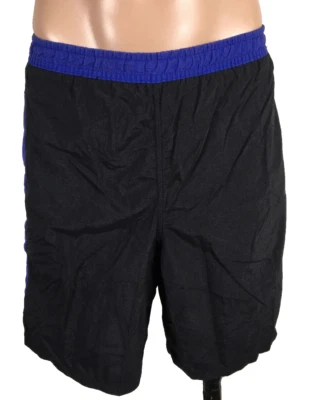 Traje de baño vintage Speedo años 90 para hombre M negro púrpura verde forrado Foto 1 de 4