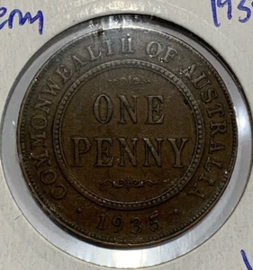 1935 Australia Penny - George V Coin - Picture 1 of 3