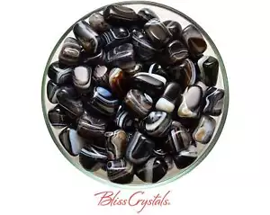 Esmoquin ágata piedra caída también conocida como sardónix, ágata negra, ágata con bandas #TA03 - Imagen 1 de 1