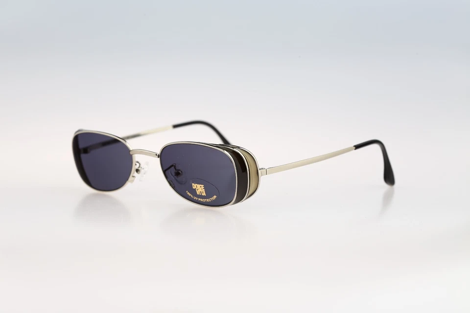 Dolce Vita C-03 DVS-53, Vintage 90s side shields small slim rectangle sunglasses - Image 1 of 4