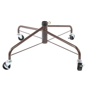Northlight 24" Brown Metal Rolling Artificial Christmas Tree St For 6'-9' Trees - Picture 1 of 3
