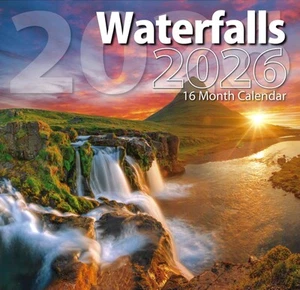 2026 Waterfalls 16-month (Sept 2025 - Dec 2026) 12"x12" Wall Calendar - Picture 1 of 2