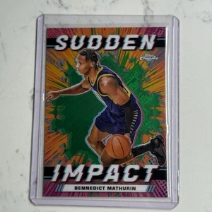 2023-24 Topps Chrome #SI-25 Bennedict Mathurin Sudden Impact Refractor Green - Picture 1 of 2