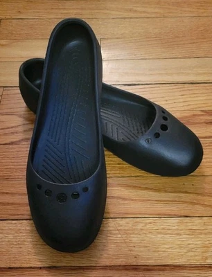 Crocs Prima Ballet Pisos Mujer 12 Negros Sin Cordones Cómodos Zapatos Informales Nuevos Foto 1 de 4