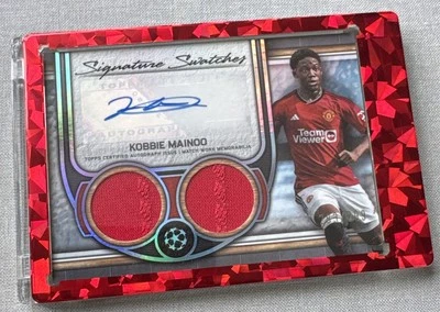 Topps Museum Collection Manchester Utd Kobbie Mainoo Rookie Dual Patch Auto /299 - Image 1 of 2