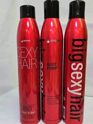 Paquete de 3, cabello grande y sexy, bomba de raíz, mousse voluminizadora, 10 fl oz Ea Foto 1 de 3