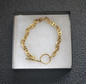 Kettenglied 8" - Unisex 14k vergoldet Armband von Ahorn - Bild 1 von 7
