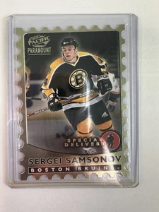 1998 Pacific Paramount Sergei Samsonov Special Delivery Boston Bruins Rookie RC - Picture 1 of 4