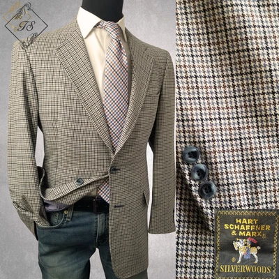 Chaqueta Abrigo Deportivo Vintage Hart Schaffner Marx Blazer 40R Multicolor Mini Cuadros Foto 1 de 4