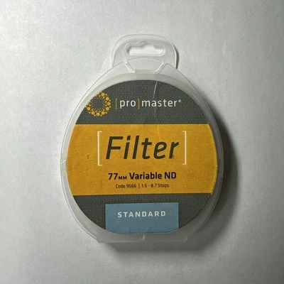 Promaster 77mm VND Filter Variable 1.5-8.7 STOPS Clean Glass Original Case - Image 1 of 4