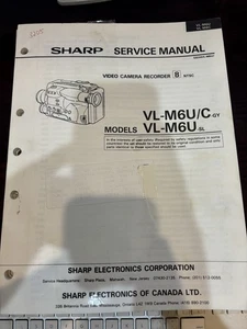 ORIG. SHARP VL-M6U VL-M6U/C VL-M6C VLM6U Manuale di servizio *ORIGINALE* - Foto 1 di 1