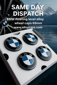 Schwimmende Original BMW F33 Level Alufelgen Nabenkappen 68mm 4er Set - Bild 1 von 2
