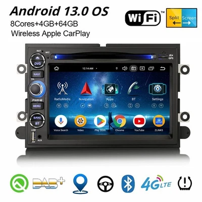 8-Kern Android 14 Autoradio CD Navi Ford F150 F350 Explorer Focus Escape Mustang - Bild 1 von 4