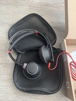 Plantronics Blackwire C5220 Black/Red On the Ear Headsets Brand New - Image 1 of 3