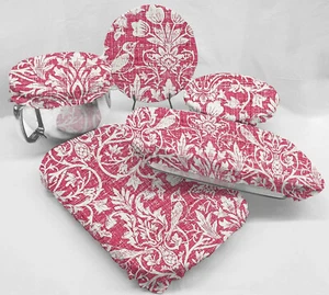 Pink Floral Damask Reusable Fabric Bowl and Casserole Pan Covers (3 Options) - Picture 1 of 6